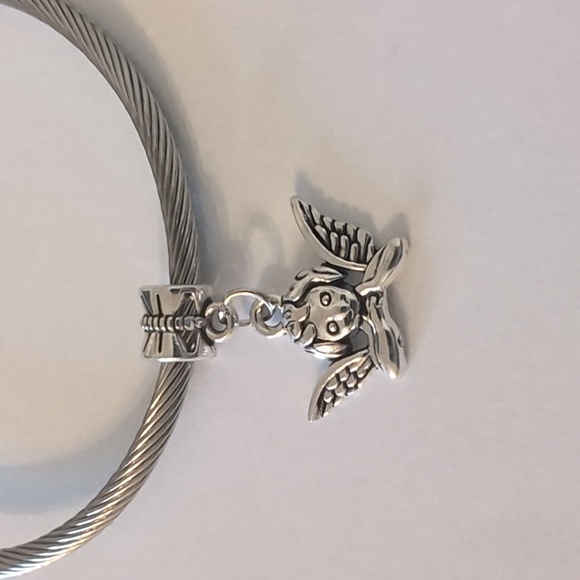 charm Jewelry - Silver Angel Dangle Charm for Pandora‎ Style Bracelet